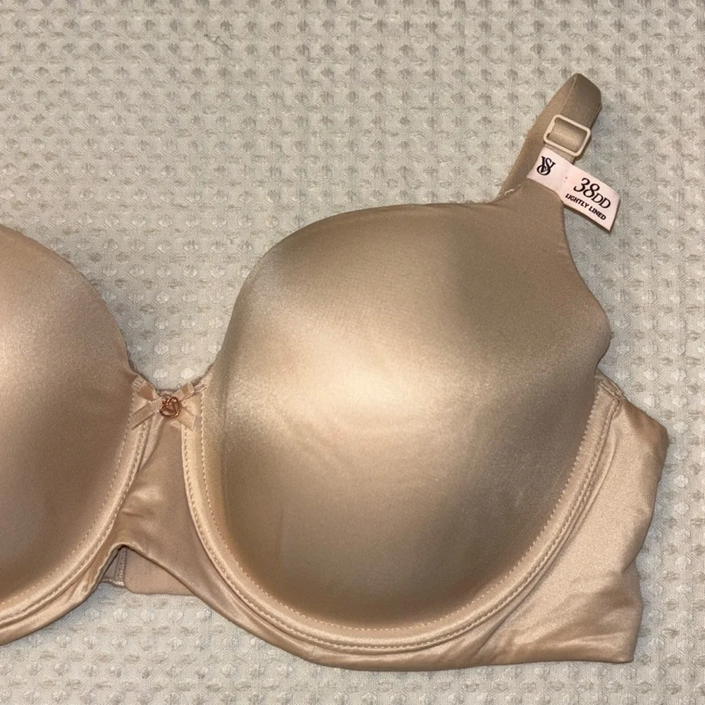 NEW! $50 VICTORIA’S SECRET 38DD(E) Lightly Lined Demi Bra BEIGE Padded Underwire - Picture 11 of 15